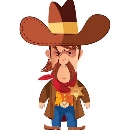 Cartoon Sheriff Cardboard Cutout
