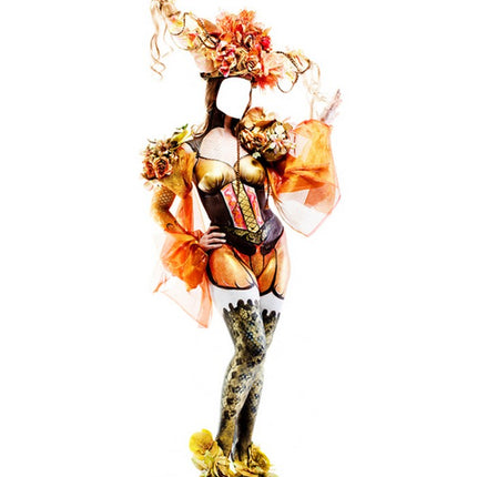 Mardi Gras Showgirl Standin Cardboard Cutout