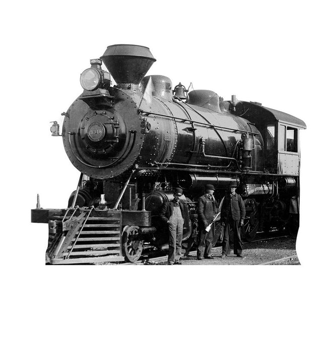 Antique Steam Engine Cardboard Cutout
