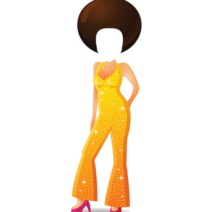Cartoon Disco Dancer Standin Cardboard Cutout