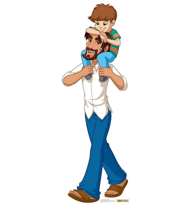 Jesus in Jeans with Child Creative for Kids Cardboard Cutout