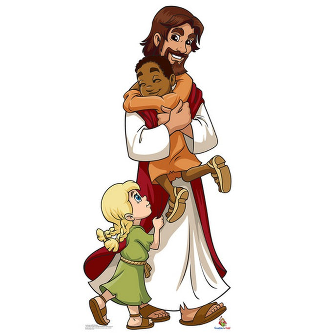 Jesus with Children Creative for Kids Cardboard Cutout