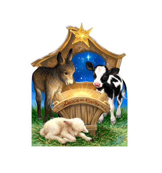 Born in a Manger Dona Gelsinger Art Cardboard Cutout