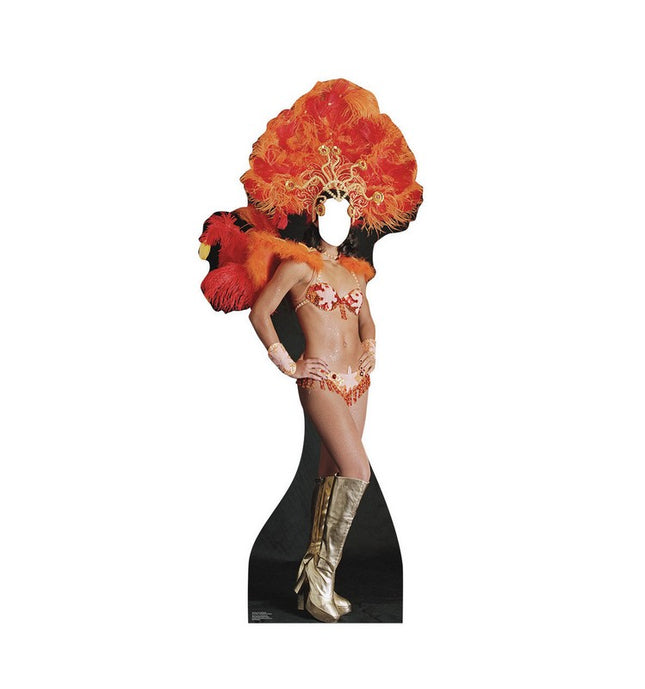 Vegas Show Girl Standin Cardboard Cutout