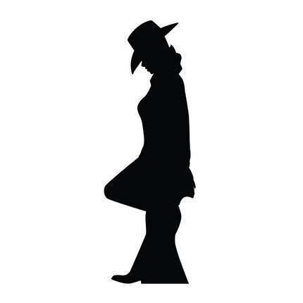 Cowgirl Silhouette Cardboard Cutout