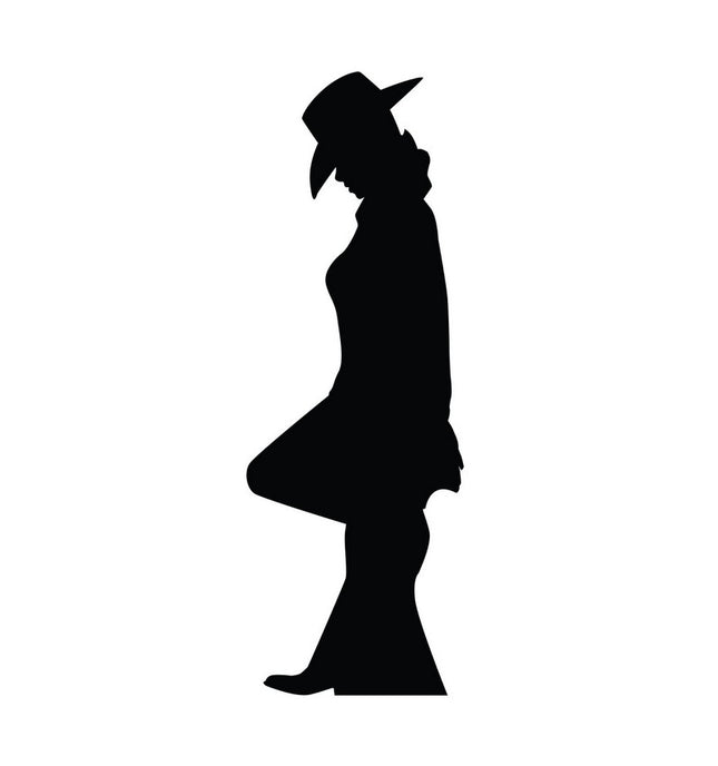 Cowgirl Silhouette Cardboard Cutout