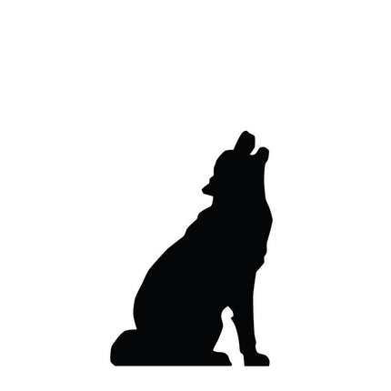 Howling Wolf Silhouette Cardboard Cutout