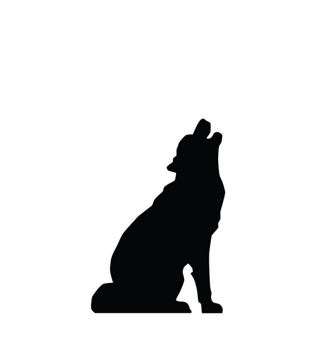 Howling Wolf Silhouette Cardboard Cutout