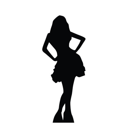 Woman In Skirt Silhouette Cardboard Cutout