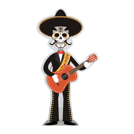 Day of The Dead Guitar Player Cardboard Cutout