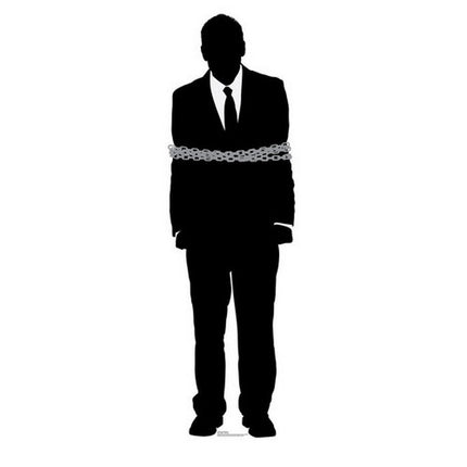 Prisoner Silhouette Cardboard Cutout