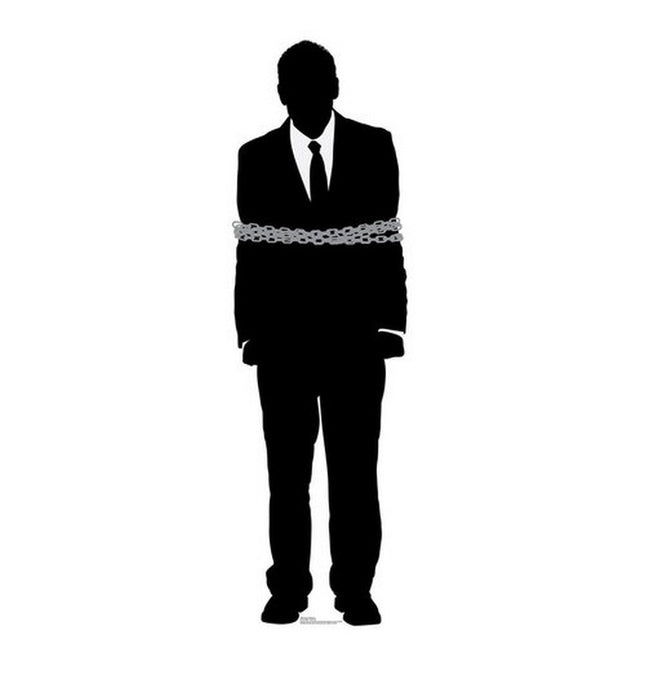 Prisoner Silhouette Cardboard Cutout
