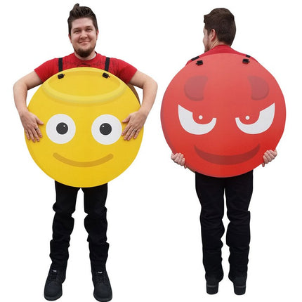 Angel/Devil Emoji Costume Cardboard Cutout