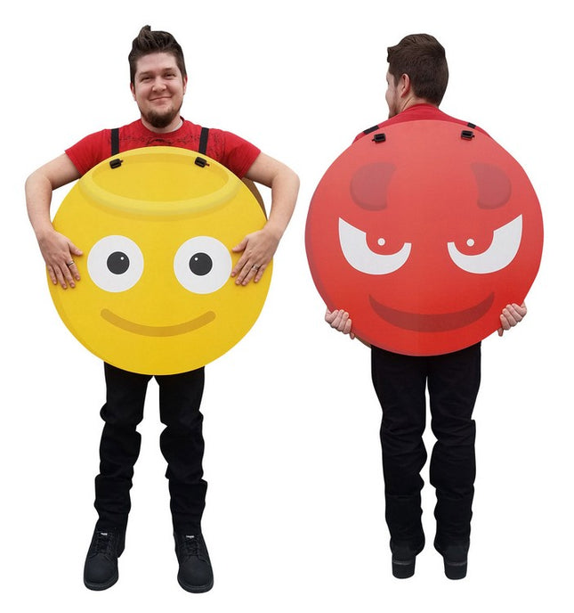 Angel/Devil Emoji Costume Cardboard Cutout