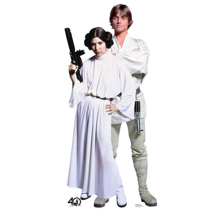 Luke and Leia Star Wars 40th Cardboard Cutout