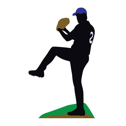Baseball Silhouette Cardboard Cutout