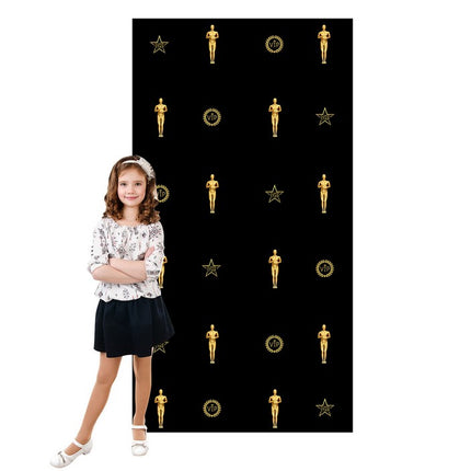 Red Carpet Step and Repeat Backdrop Cardboard Cutout