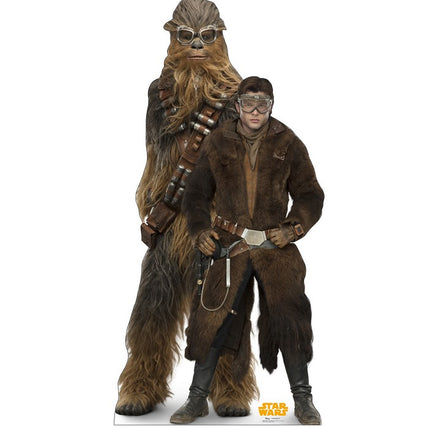 Han Solo and Chewbacca Star Wars Han Solo Movie Cardboard Cutout
