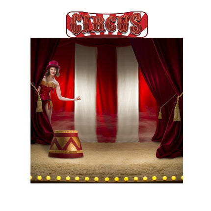 Circus Backdrop & Circus Header Cardboard Cutout