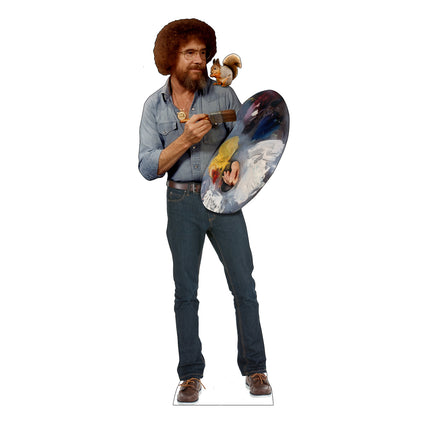 Bob Ross and Squirrel Cardboard Cutout