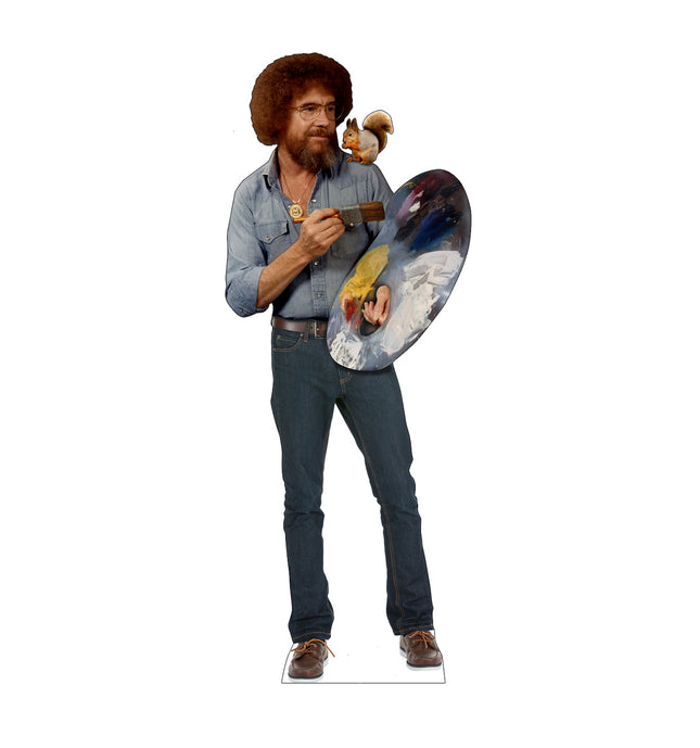 Bob Ross and Squirrel Cardboard Cutout