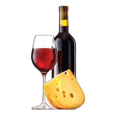 Cheese and Wine Cardboard Cutout
