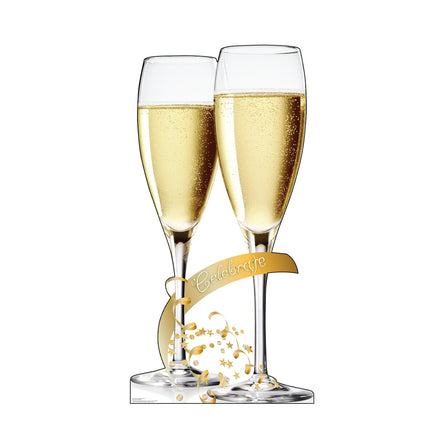 Champagne Glasses Cardboard Cutout