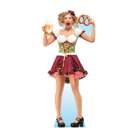 Bar Maid Pretzel Cardboard Cutout
