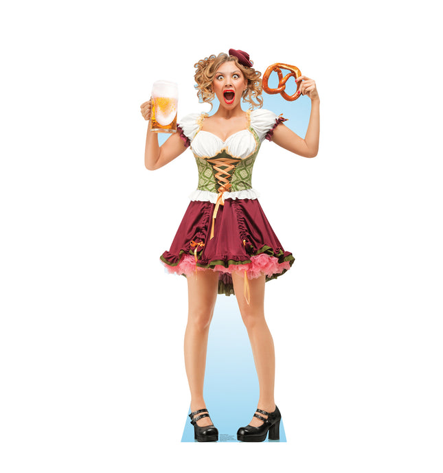 Bar Maid Pretzel Cardboard Cutout