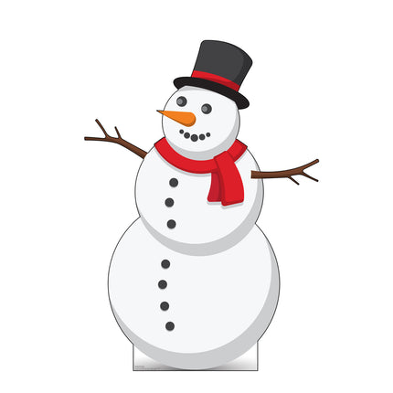 Illustrated Snowman Cardboard Cutout