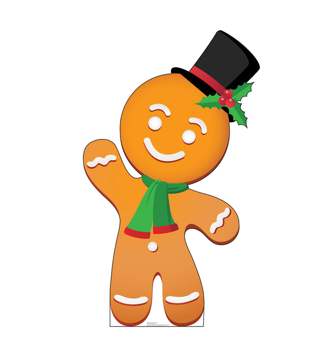 Illustrated Gingerbread Man Cardboard Cutout
