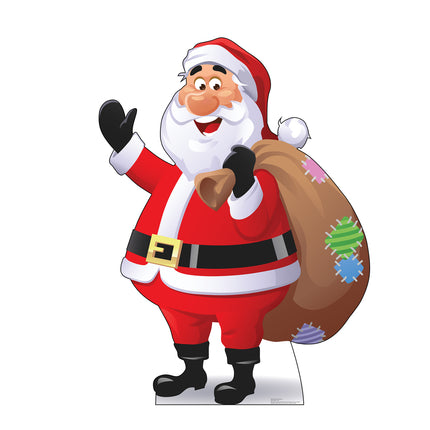 Illustrated Santa Claus Cardboard Cutout