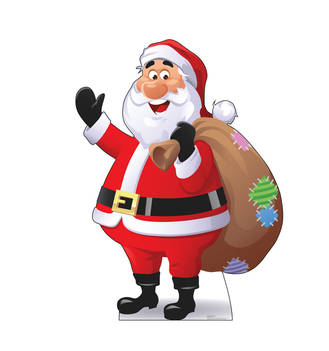 Illustrated Santa Claus Cardboard Cutout