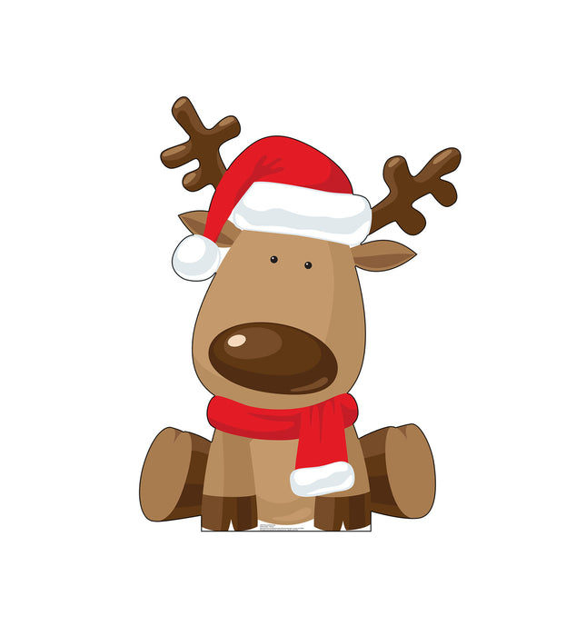 Illustrated Reindeer Cardboard Cutout
