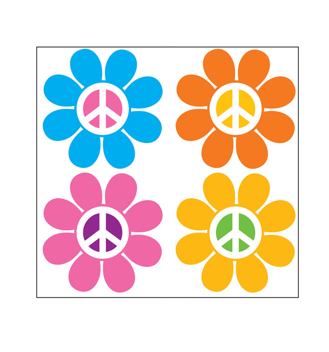 Peace Sign Flowers Cardboard Cutout
