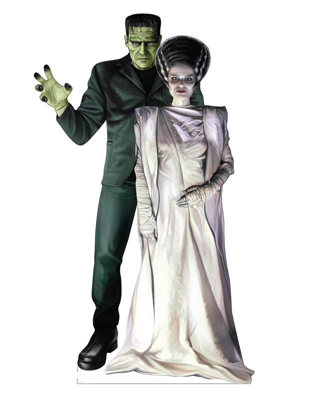 Frankenstein and His Bride Lifesize Cardboard Cutout