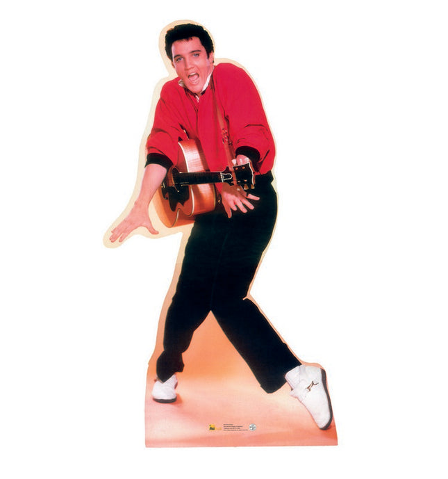Elvis Presley Red Sweater Talking Cardboard Cutout