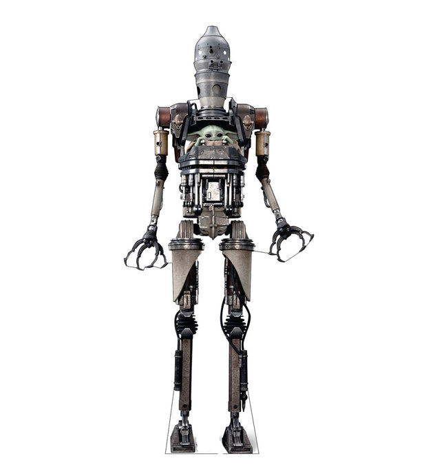 The Mandalorian Grogu in IG-12 Cardboard Cutout Standee