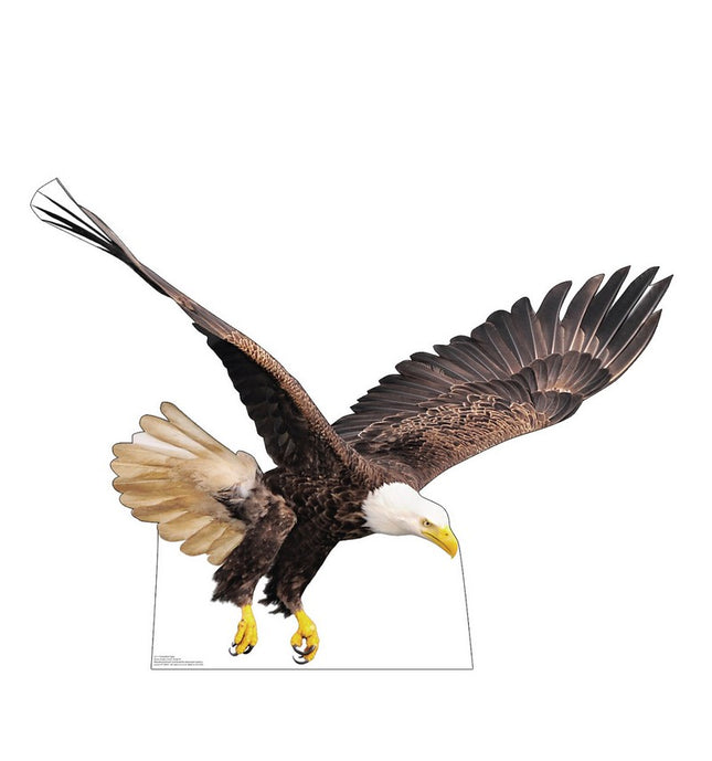 Flying Bald Eagle Cardboard Cutout