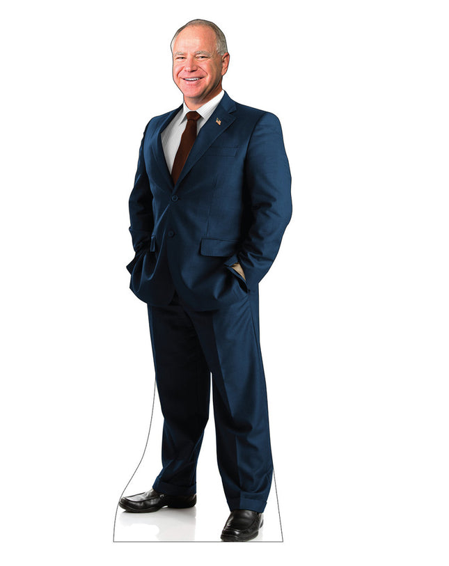 Lifesize Tim Walz Cardboard Cutout