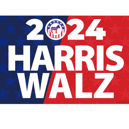 Harris Walz 2024 Coroplast Outdoor Yard Sign