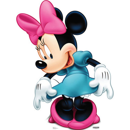Minnie Mouse Blue Dress Cardboard Cutout, Mickey And Minnie Standees