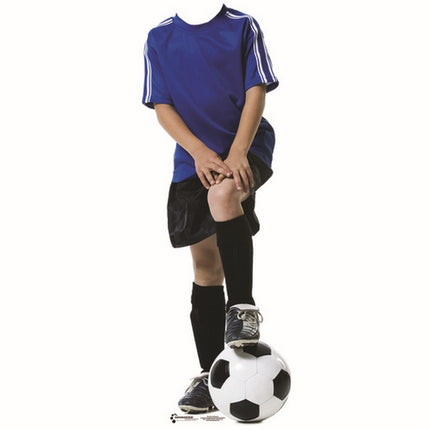 Soccer Boy Stand In Cardboard Cutout