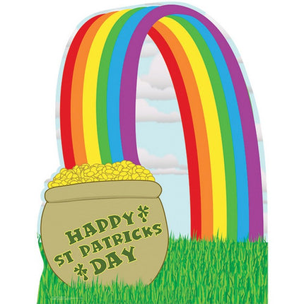Pot of Gold with Rainbow Cardboard Cutout