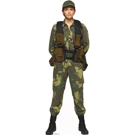 Female Soldier Cardboard Cutout