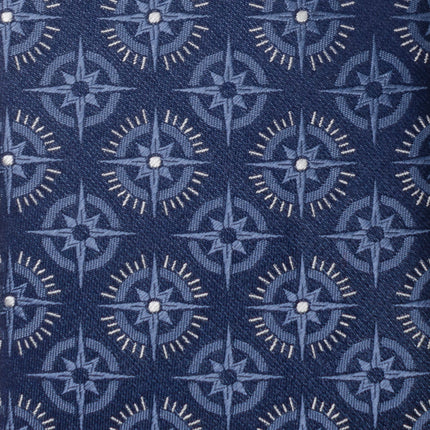 Compass Hidden Message Navy Blue Men's Tie