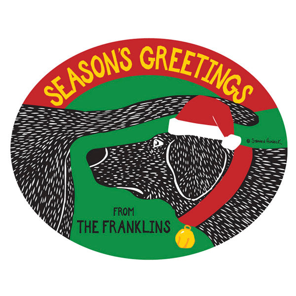 Personalized Dog Seasons Greetings Door Mat