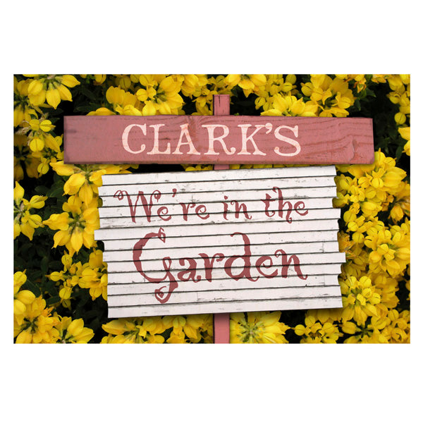 Personalized We're in the Garden Door Mat