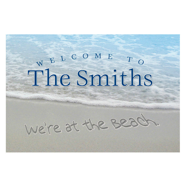 Personalized We're at the Beach Door Mat