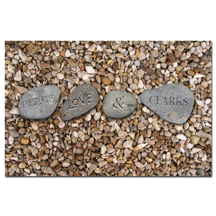 Personalized Peace and Love Welcome Mat